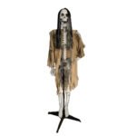 Hot Selling Halloween Decoration Life-Size Plastic Model of a Dressed-Up Skeleton Cowboy Scary Party Prop for Haunted Houses