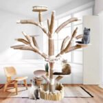 Large Big Cat Climbing Frame Jumping Platform Luxury Wooden Cat Tree Post Condo Sisal Furniture Pet House Tower - 图片 3