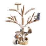 Large Big Cat Climbing Frame Jumping Platform Luxury Wooden Cat Tree Post Condo Sisal Furniture Pet House Tower